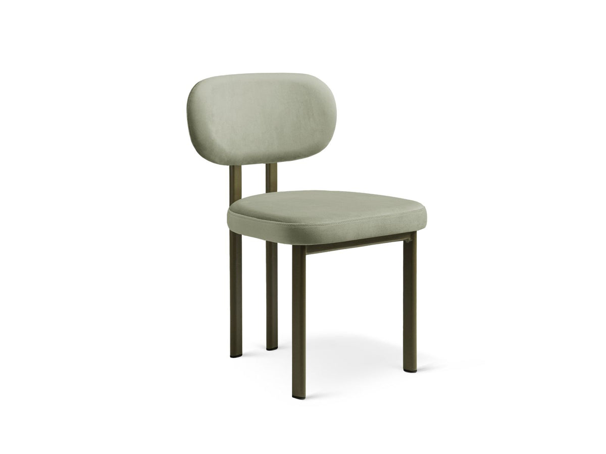 Sedia in Velluto, "Sam", 1 Posto, 51x52x82 - Verde