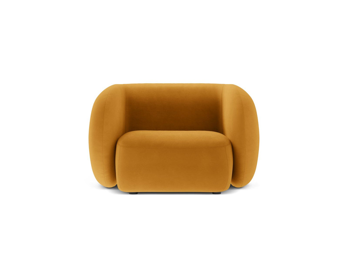 Poltrona in Velluto, "Kate", 1 Posto, 108x89x76 - Giallo