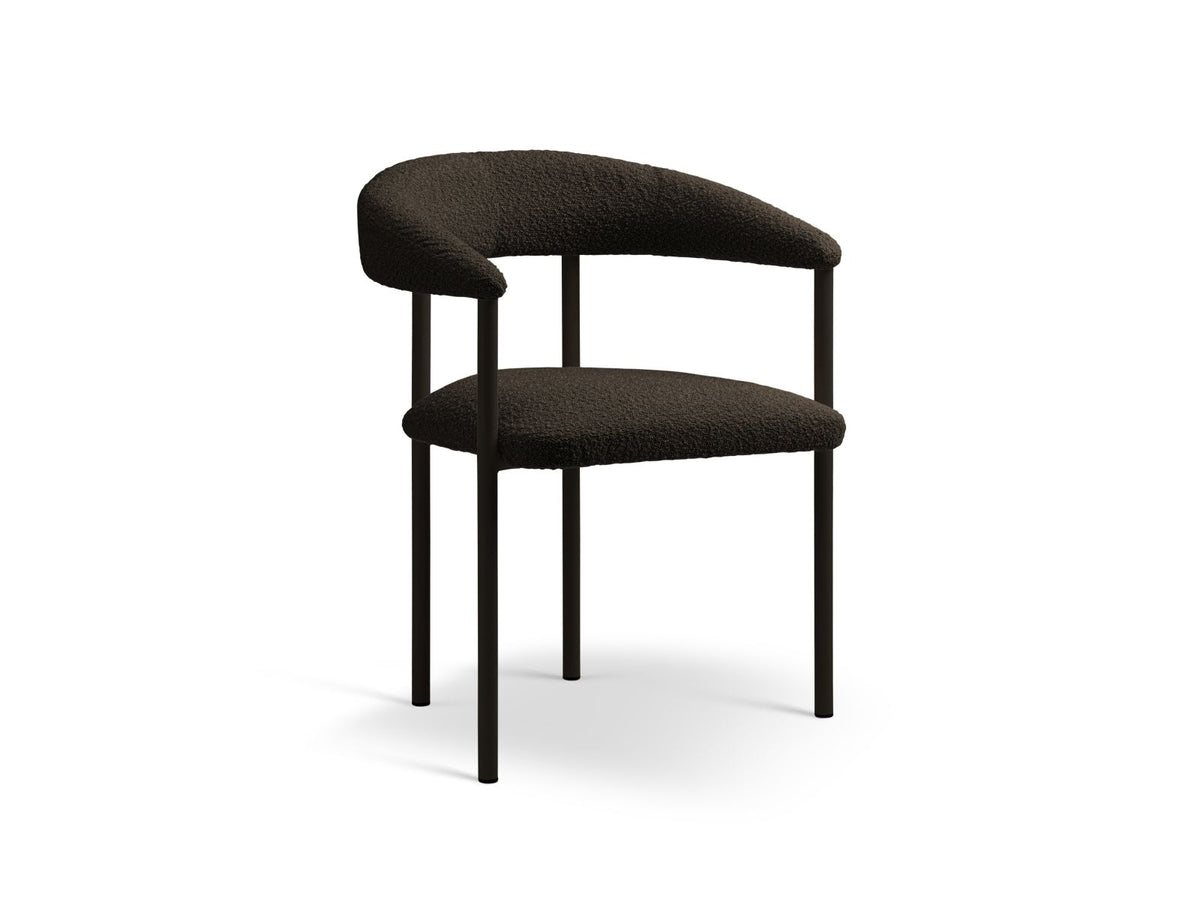 Sedia in Velluto, "Lea", 1 Posto, 56.5x53.5x74 - Marrone