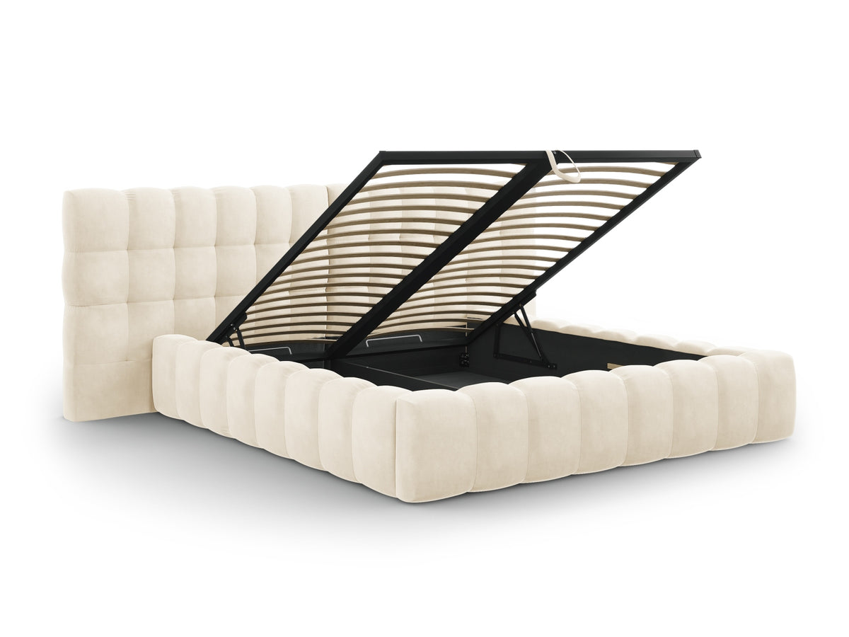 Letto contenitore con testiera doppia, "Mamaia", 230x350x100