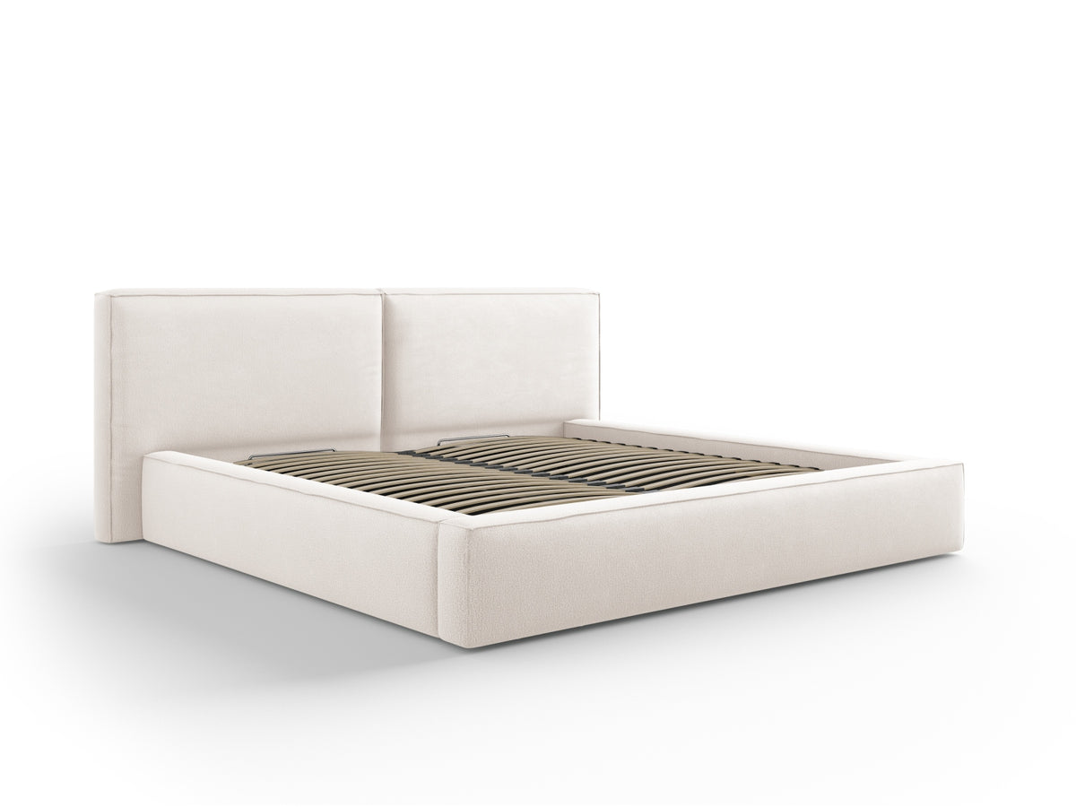 Letto contenitore con testiera doppia, "Jodie", 228x251x97,5