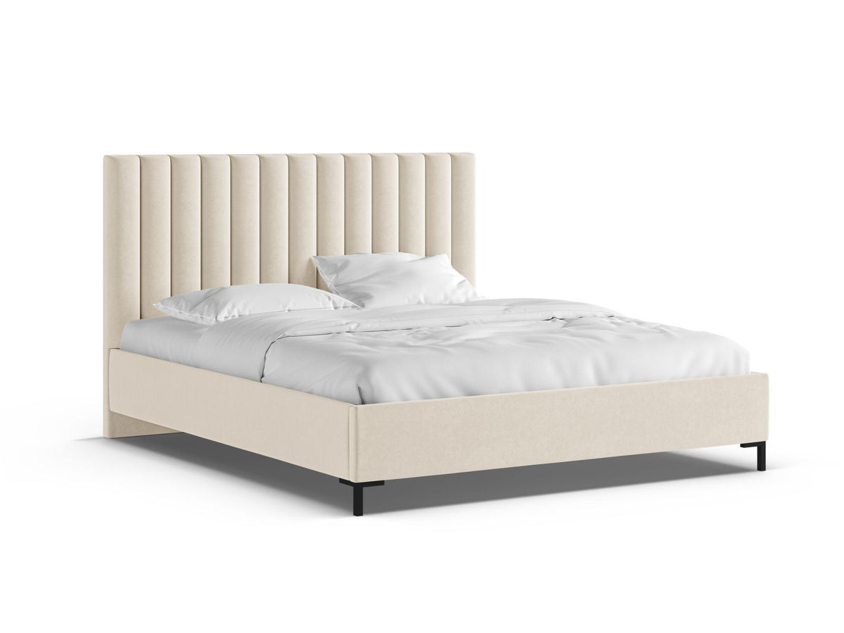 Letto Contenitore con Testata Allison - Beige Chiaro 180x200