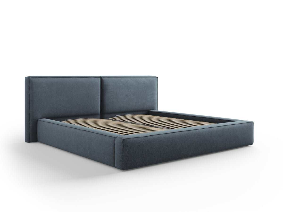 Letto Contenitore con Testata Doppia Jodie - Blu 200x200