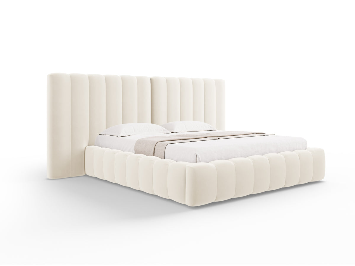 Letto contenitore con testiera doppia, "Kelp", 230x300x100