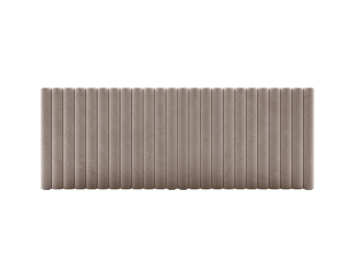 Testata in Velluto, "Mistero", 240x13x95 - Grigio Caldo