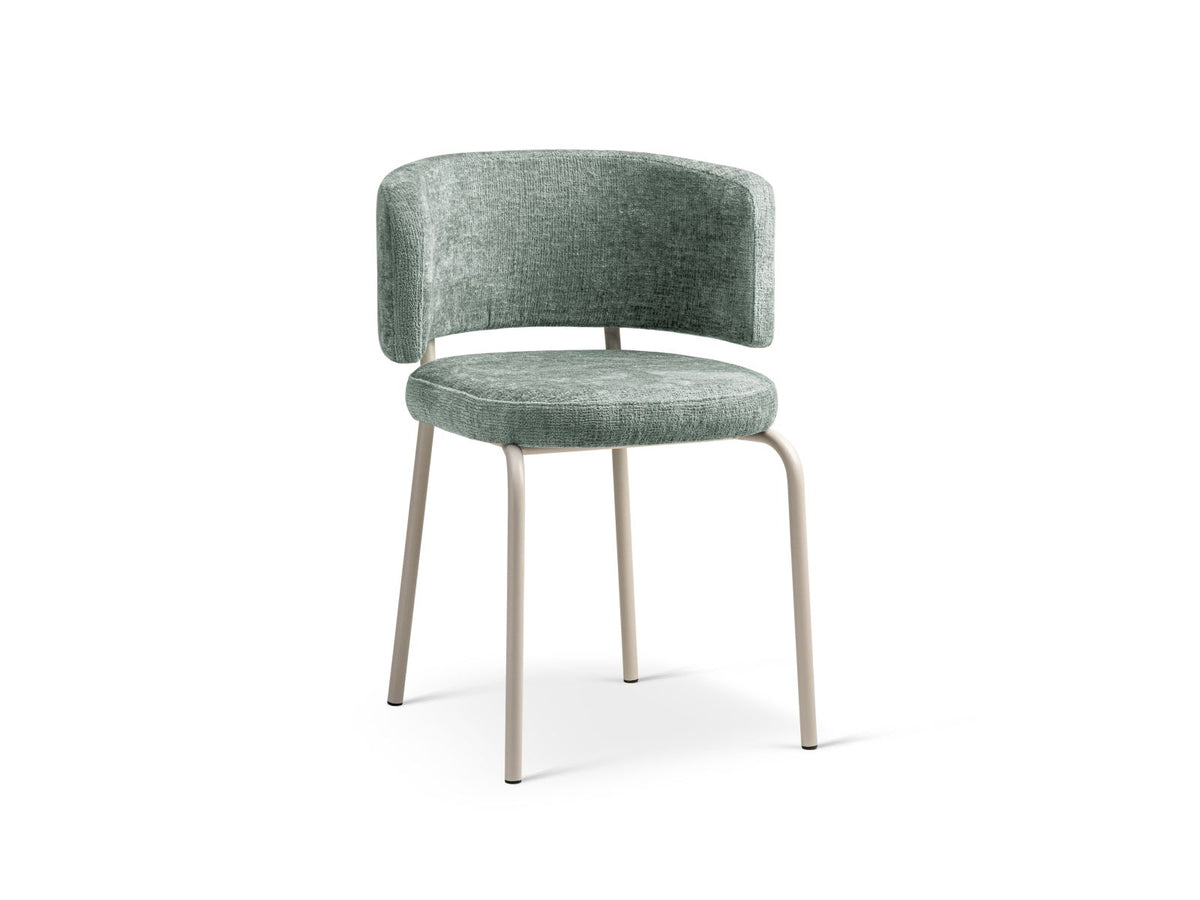 Sedia in Velluto, "Dora", 1 Posto, 58x57x75 - Blu Chiaro