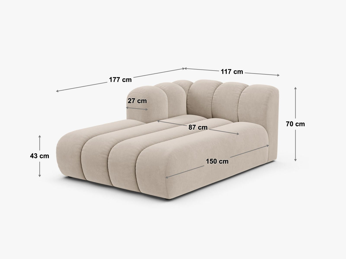 Chaise Longue Lupine, 2 Posti, 177x117x70