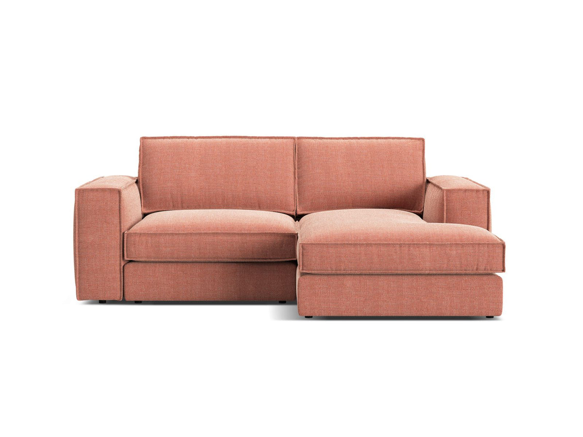 Divano Angolare Modulare Destro, "Pola", 2 Posti, 226x158x88 - Rosso