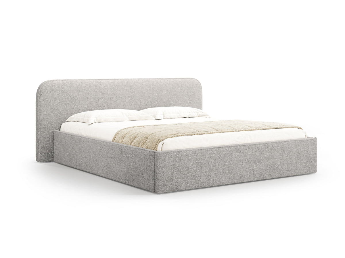 Letto Contenitore con Testata Elizabeth - Argento 200x200