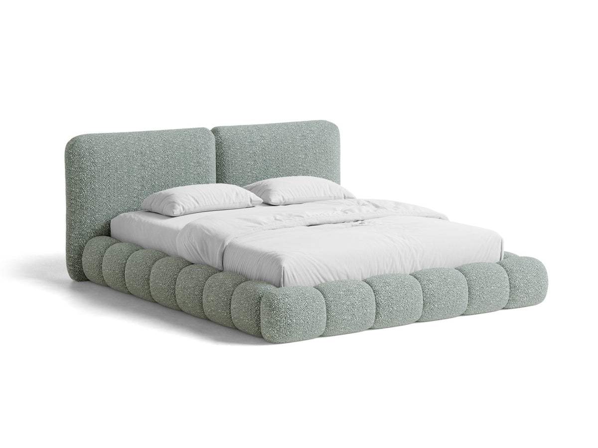 Letto Contenitore con Testata Solange - Blu Tenue 180x200
