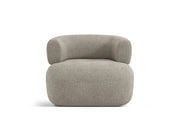 Poltrona in Bouclé, "Jenny", 1 Posto, 90x88x73 - Grigio Chiaro