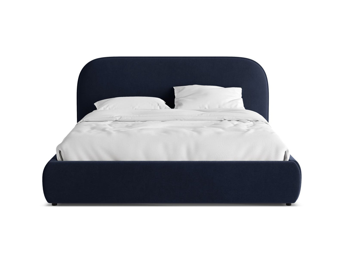 Letto Contenitore con Testata Murada - Blu Reale 200x200