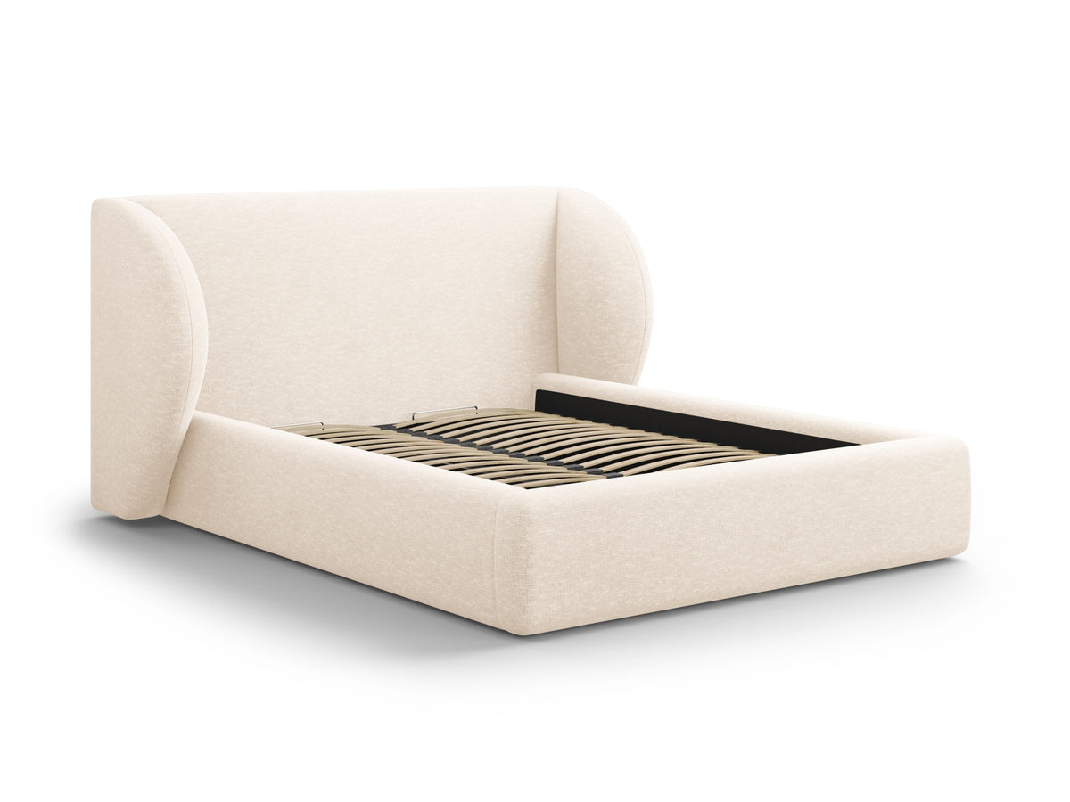 Letto Contenitore con Testata Miley - Beige Chiaro 180x200