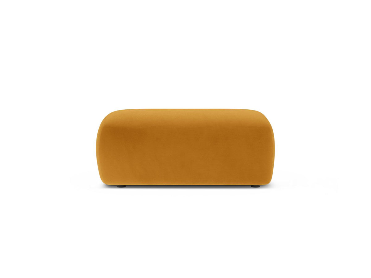 Pouf in Velluto, "Kate", 1 Posto, 99x60x43 - Giallo