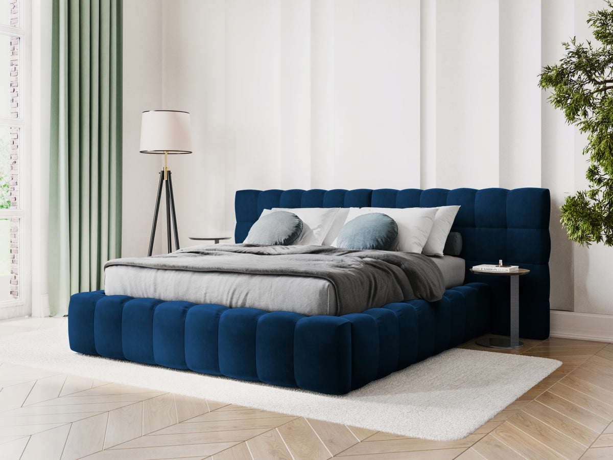 Letto contenitore con testiera doppia, "Mamaia", 230x200x100