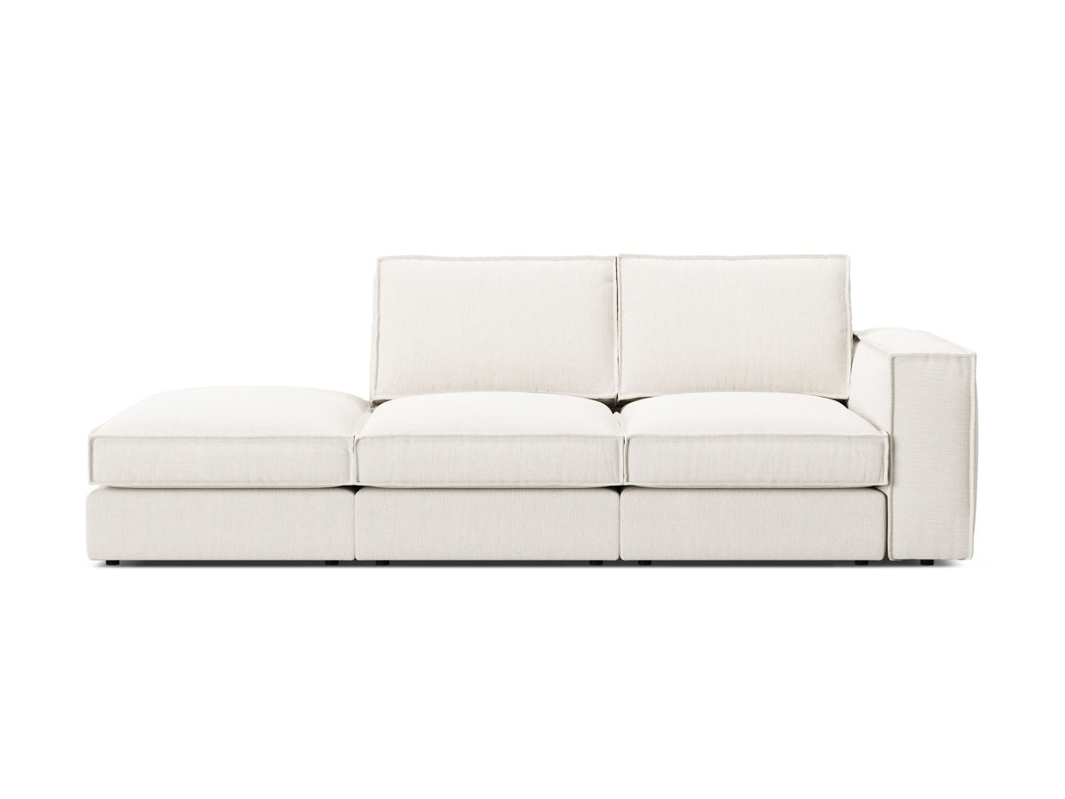 Divano Modulare Aperto Sinistro, "Pola", 3 Posti, 259x103x88 - Bianco