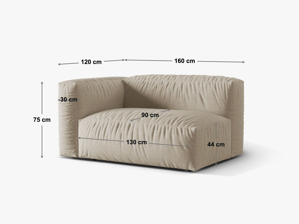 Modulo Doppio XL Martina, 1 Posto, 120x160x75