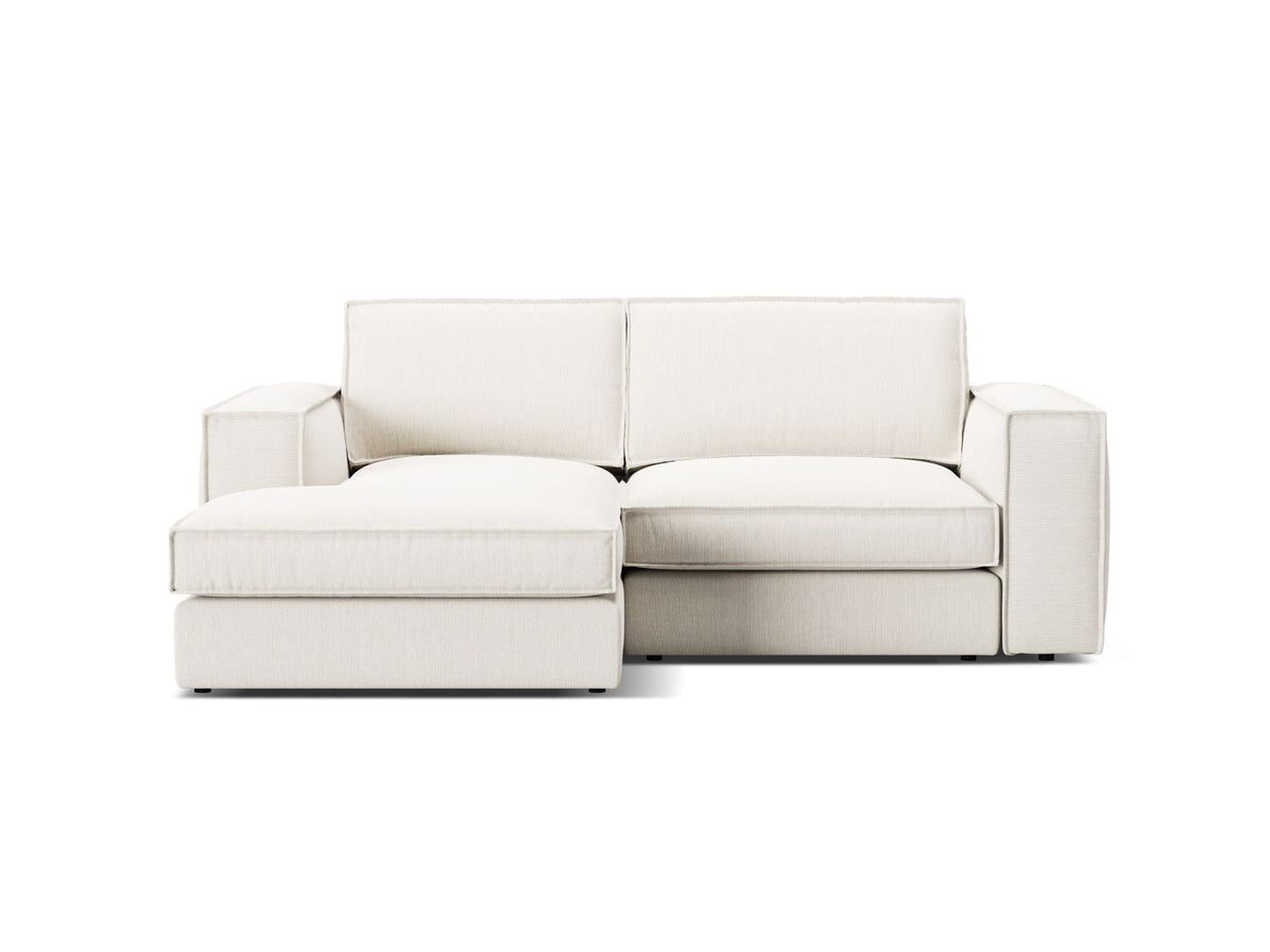 Divano Angolare Modulare Sinistro, "Pola", 2 Posti, 226x158x88 - Bianco