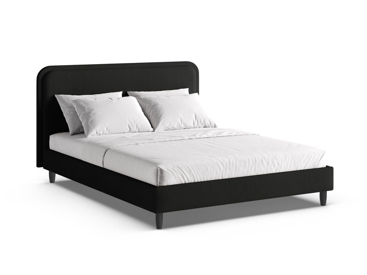 Letto con Testata, "Aveline", 214x215x117 - Nero