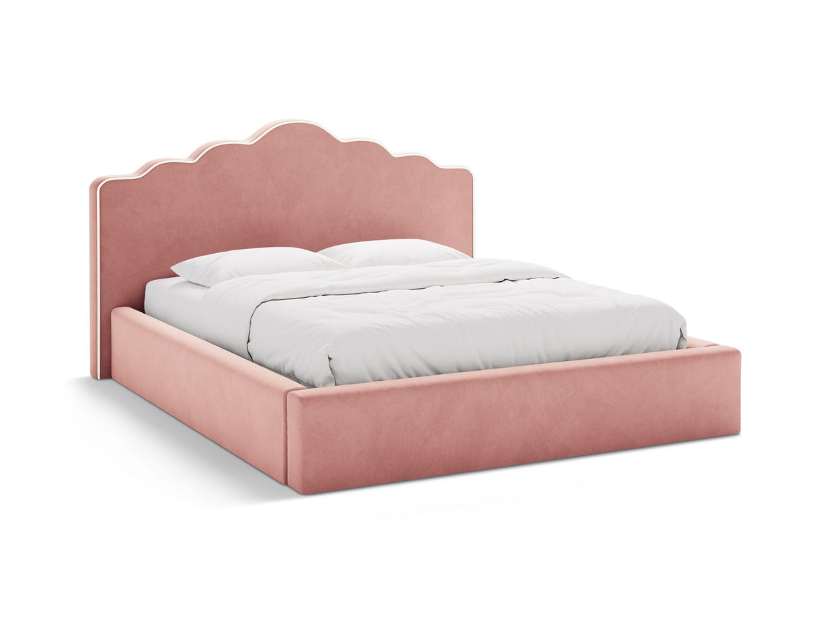 Letto Contenitore con Testata Dream - Avorio, Rosa 160x200