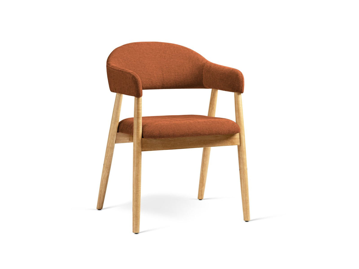 Sedia in Velluto, "Adra", 1 Posto, 56x59x77 - Arancione