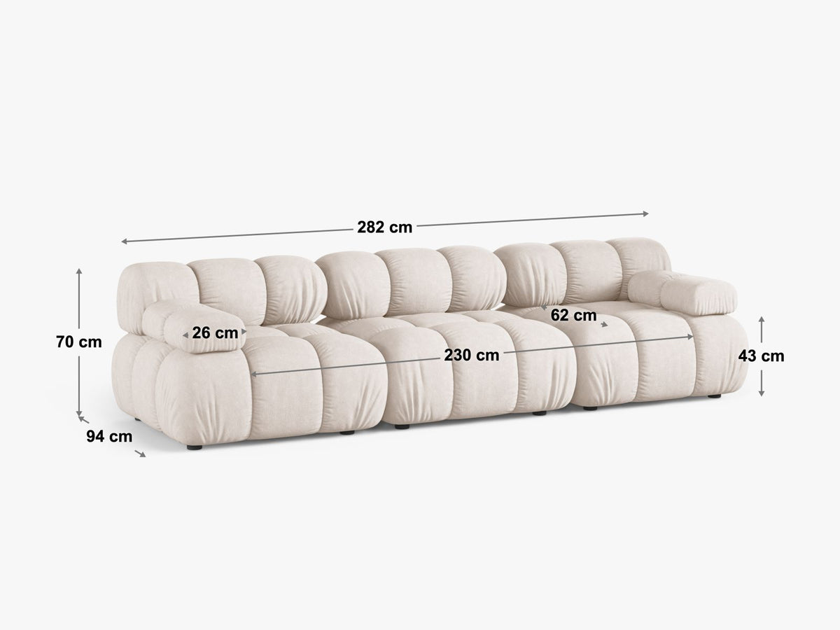 Divano Componibile Bellis, 3 Posti, 94x282x70
