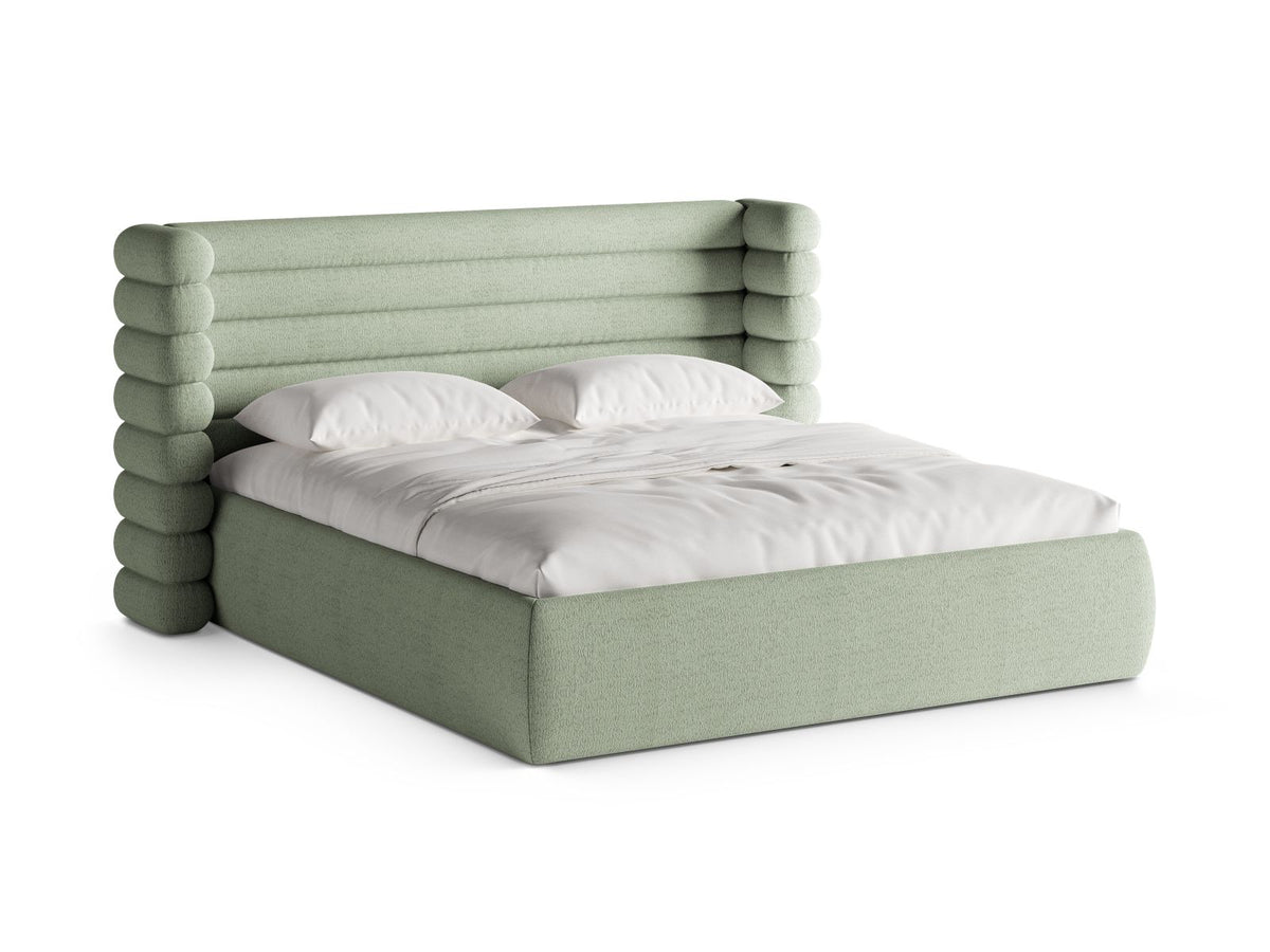 Letto con Contenitore e Testata, "Mount", 228x236x120 - Menta