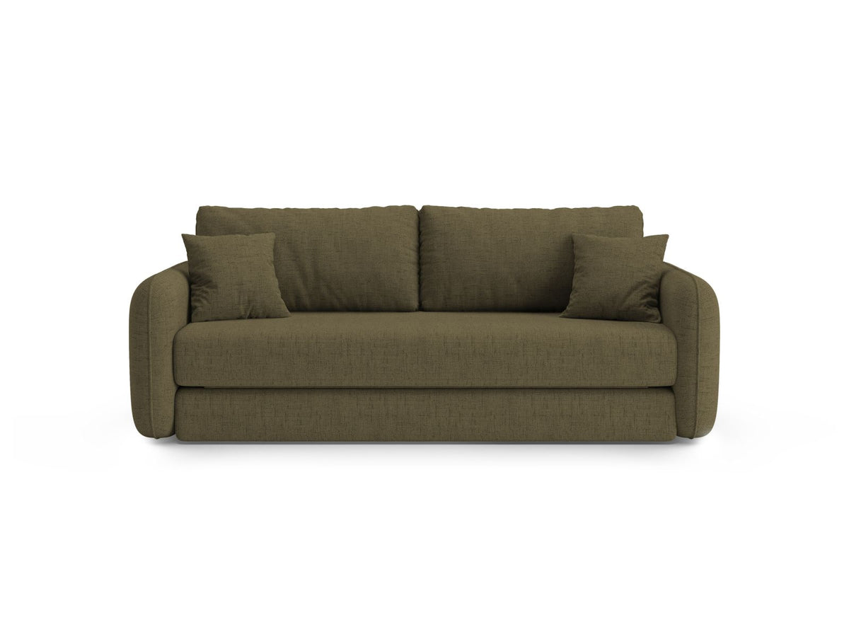 Divano con Funzione Letto, "Dormi", 3 Posti, 225x94x87 - Verde
