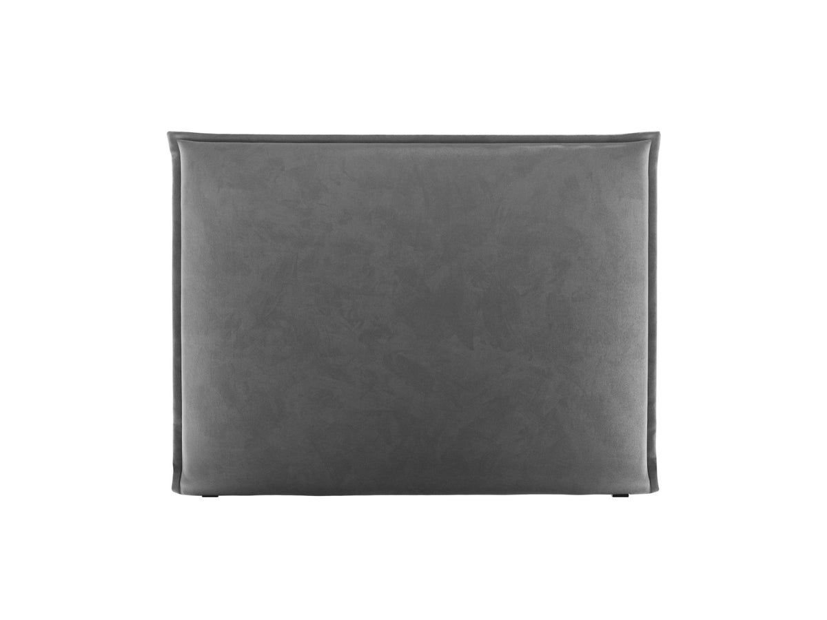 Testata in Velluto, "Monica", 140x8x120 - Grigio