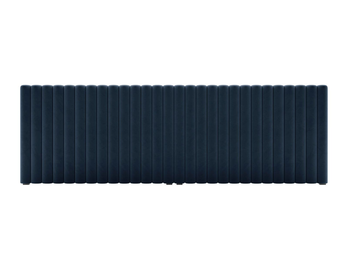 Testata in Velluto, "Mistero", 280x13x95 - Blu Scuro