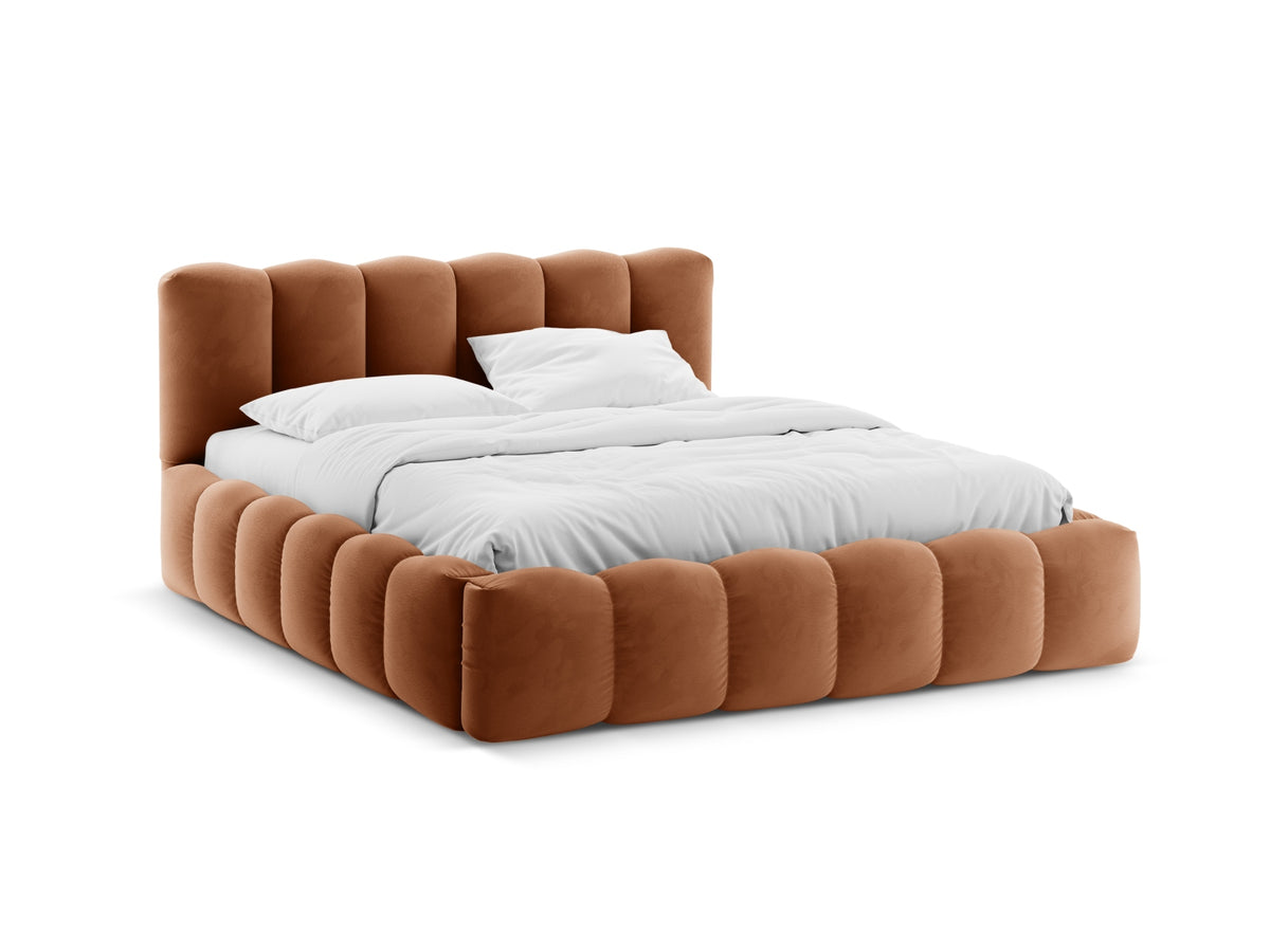 Letto Contenitore con Testata Lupine - Miele 140x200