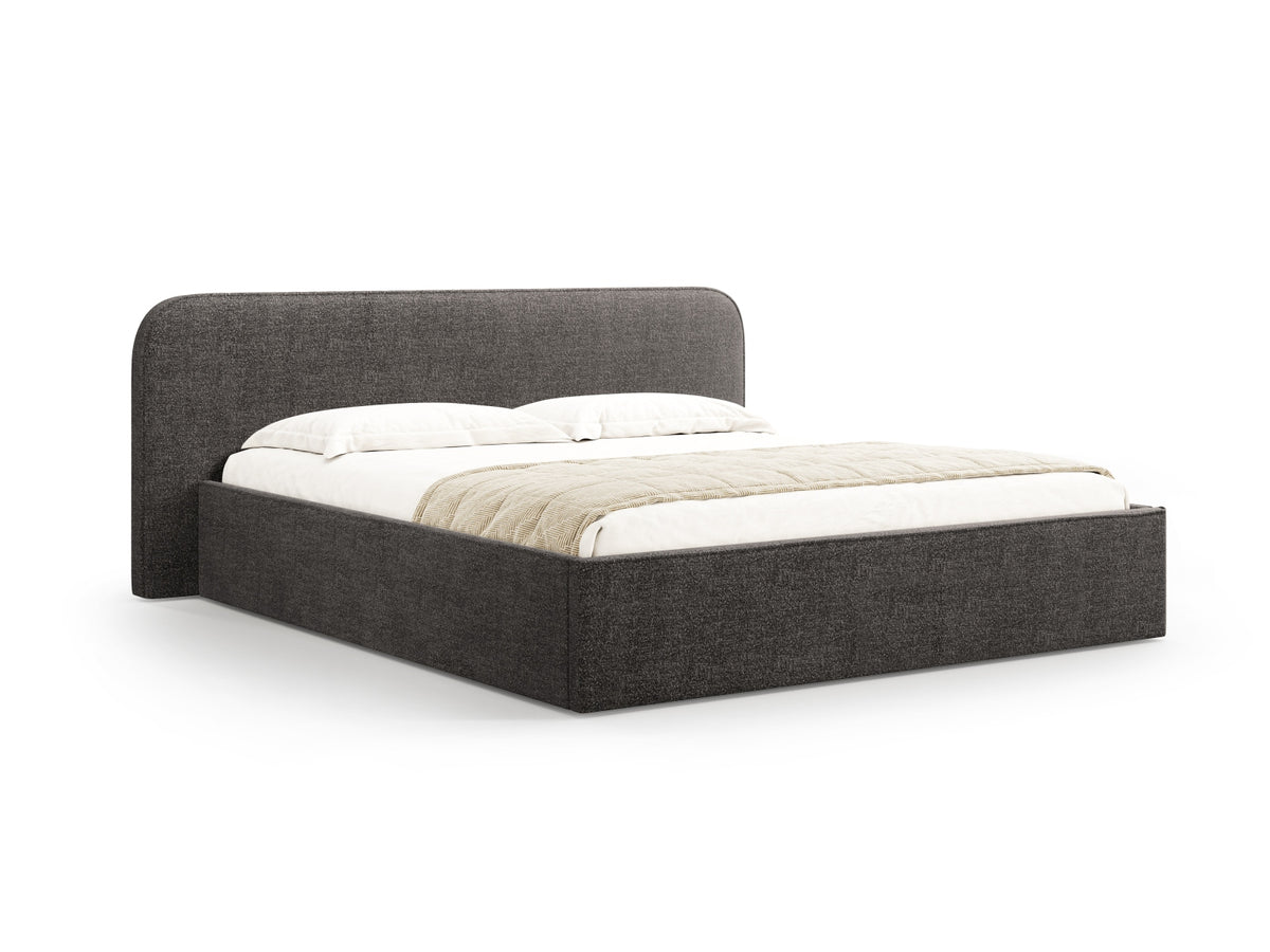 Letto Contenitore con Testata Elizabeth - Antracite 160x200