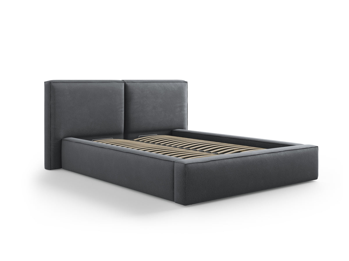 Letto contenitore con testiera doppia, "Jodie", 228x194x97,5