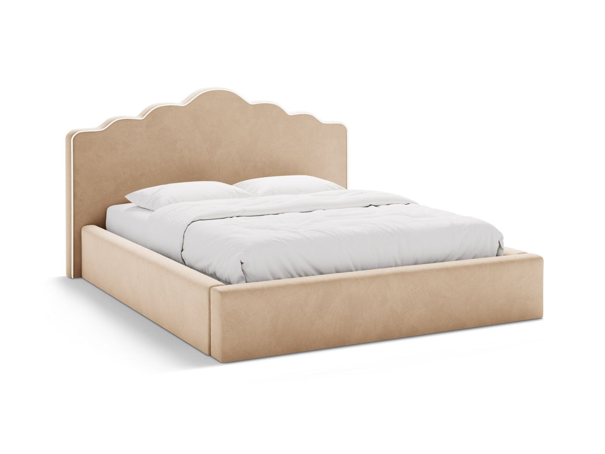 Letto Contenitore con Testata Dream - Avorio, Beige Mandorla 160x200