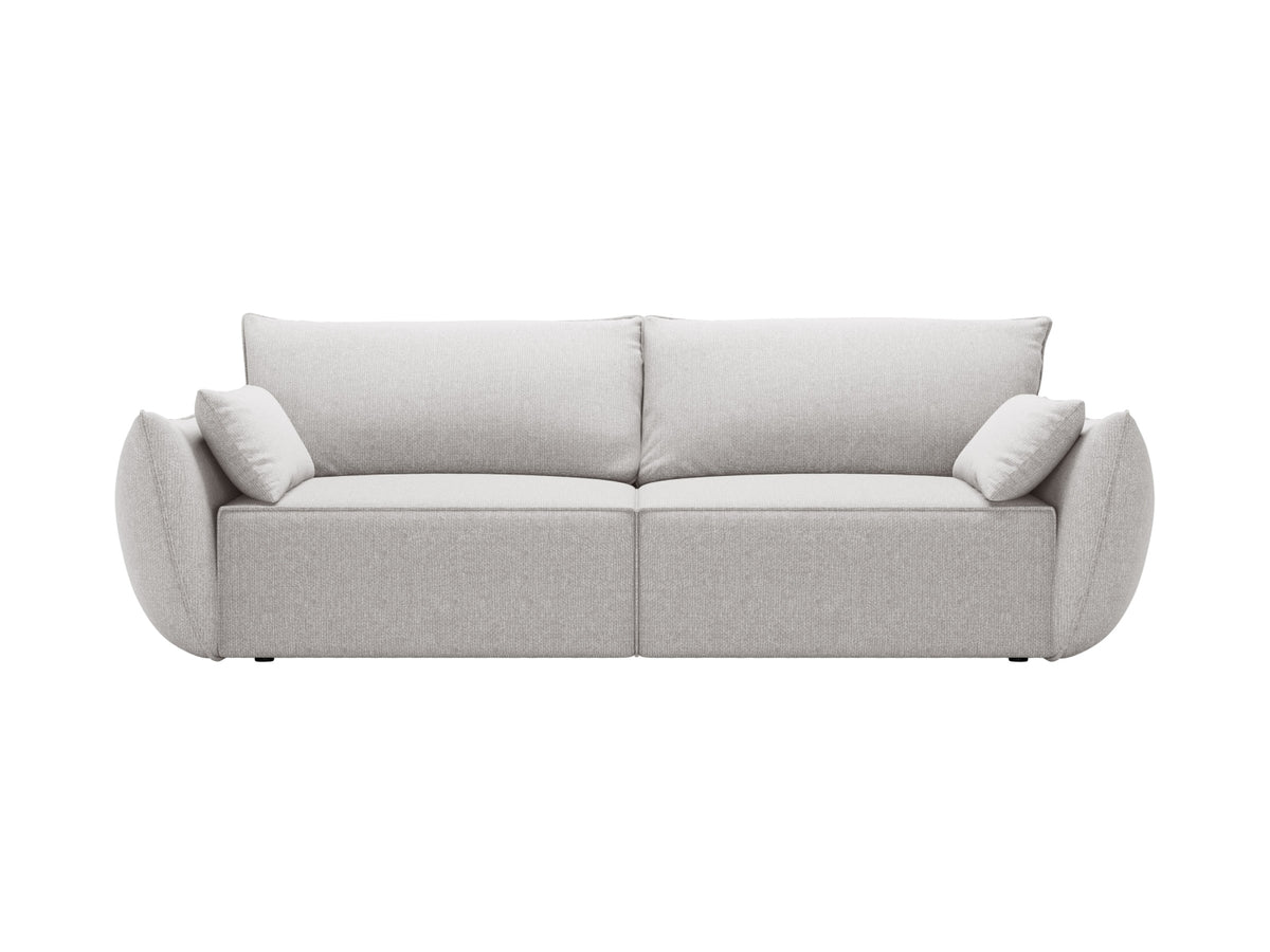 Divano Letto con Contenitore, "Kaelle", 3 Posti, 244x97x91 - Grigio Chiaro