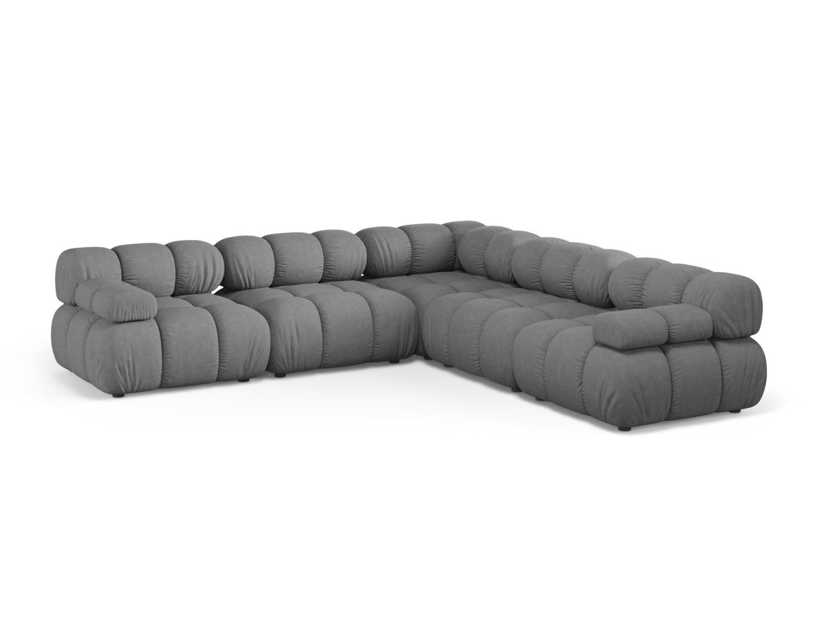 Divano Angolare Simmetrico, "Bellis", 5 Posti, 282x282x70 - Grigio