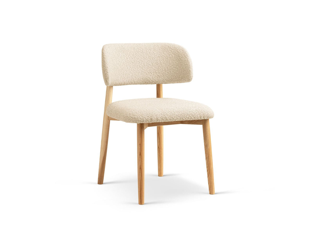Sedia in Velluto, "Evan", 1 Posto, 49.5x51x77 - Beige