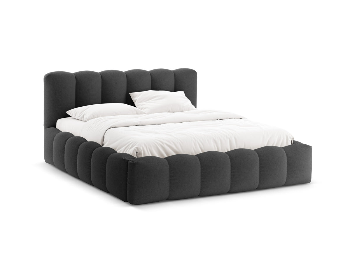 Letto Contenitore con Testata Lupine - Antracite 160x200