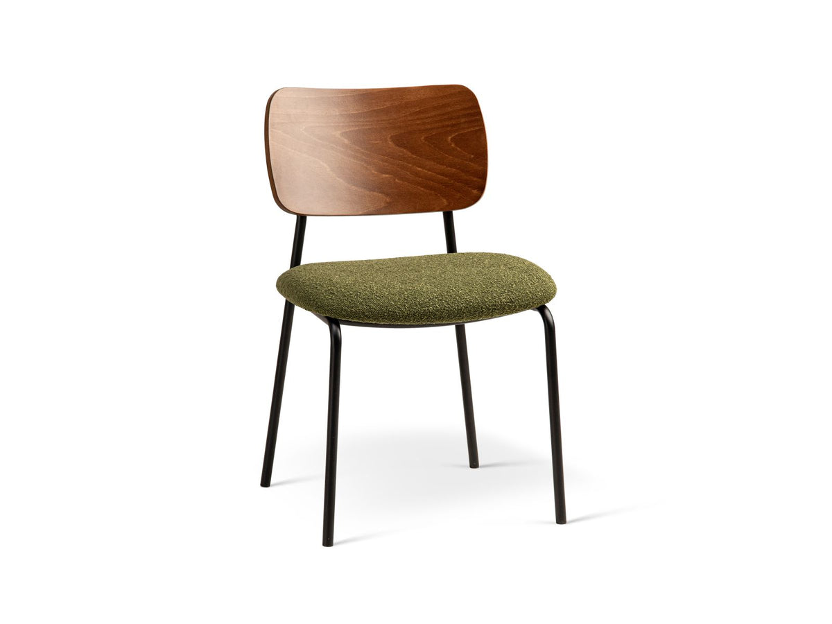 Sedia in Bouclé, "Dina", 1 Posto, 49x47x79 - Dark Olive Green