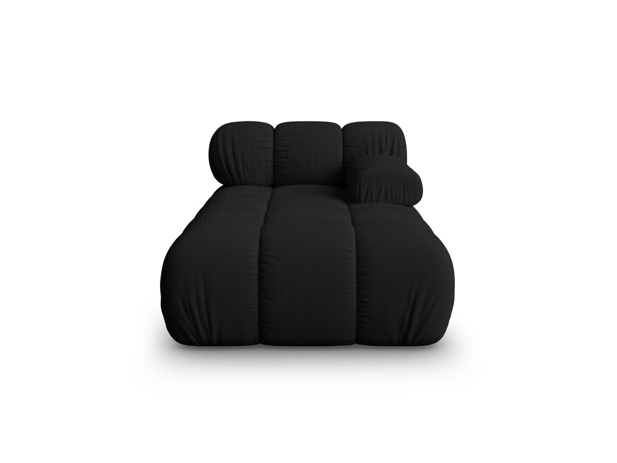 Chaise Longue Destra, "Bellis", 1 Posto, 155x94x70 - Nero