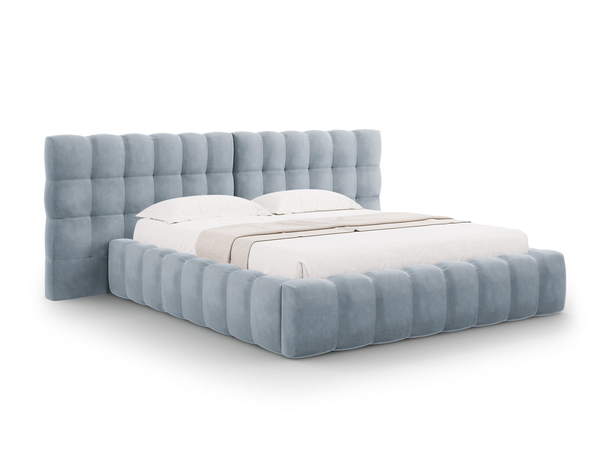 Letto contenitore con testiera doppia, "Mamaia", 230x200x100