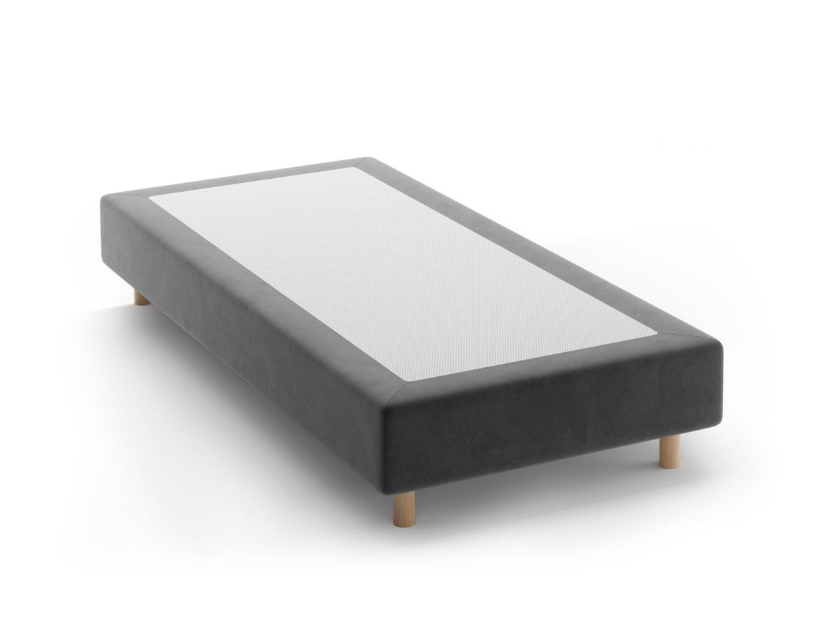 Base Letto Whale Gambe legno di faggio naturale - Grigio 90x200