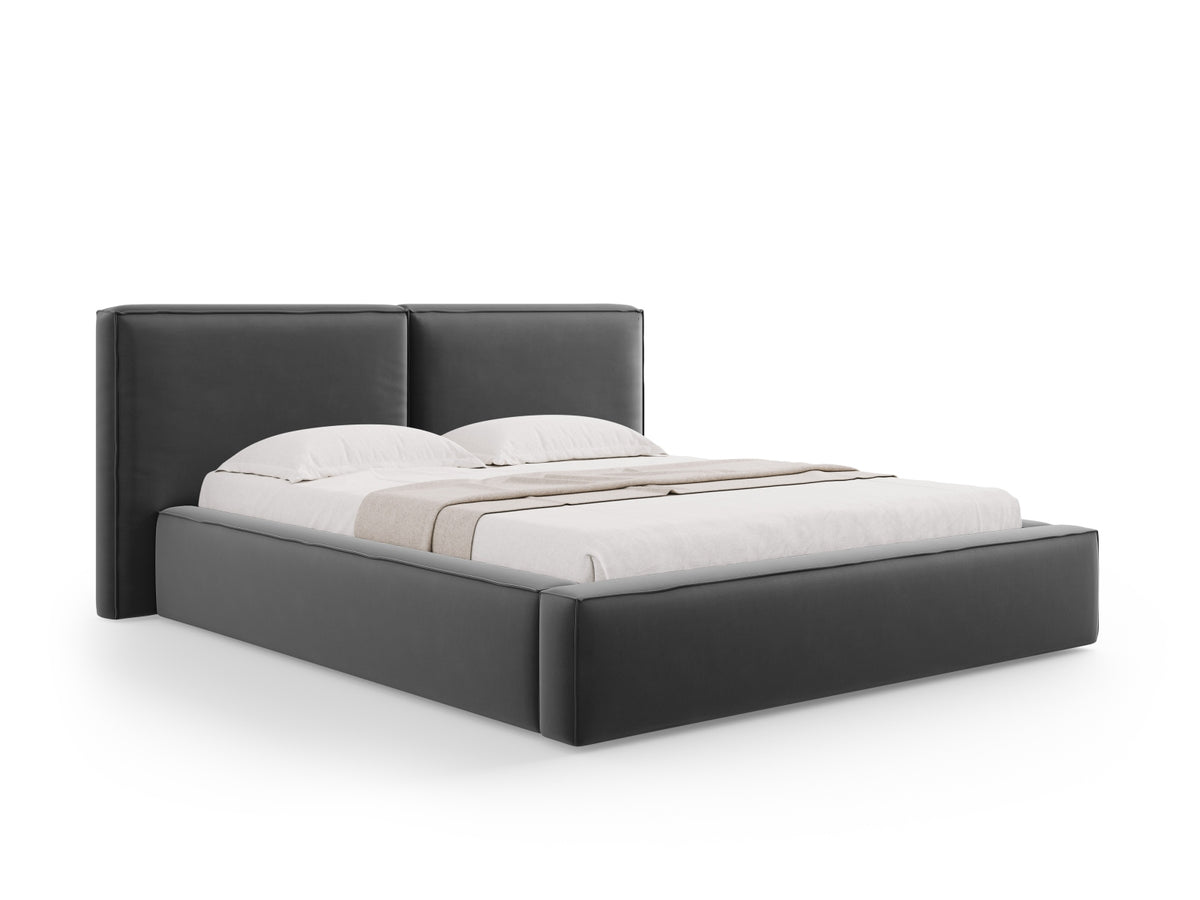 Letto contenitore con testiera doppia, "Jodie", 228x214x97,5
