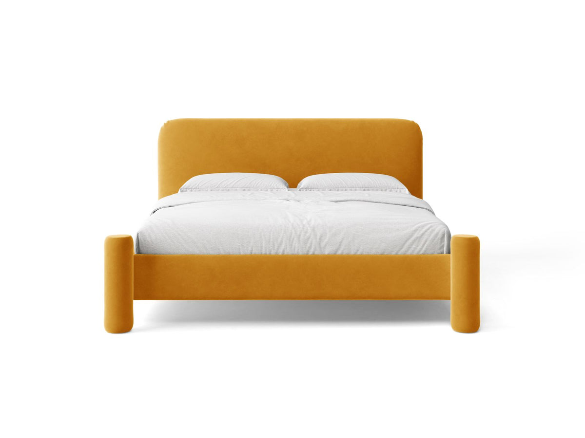 Letto con Testata Vera - Giallo 160x200