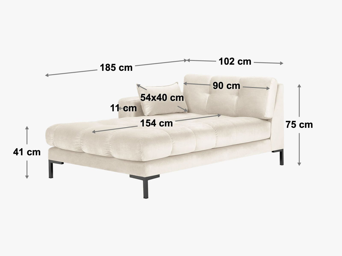 Chaise Longue Mamaia, 1 Posto, 185x102x75