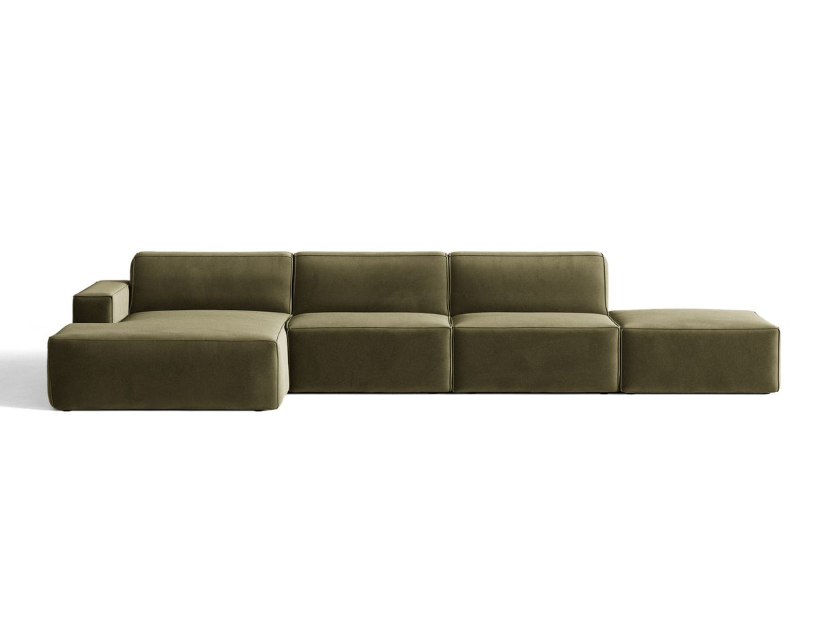 Divano Angolare Componibile Jodie, 5 Posti, 162x341x77