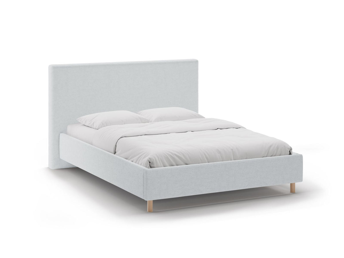 Letto Contenitore con Testata Eloise - Grigio Chiaro 160x200