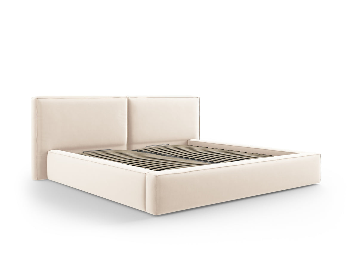 Letto contenitore con testiera doppia, "Jodie", 228x251x97,5