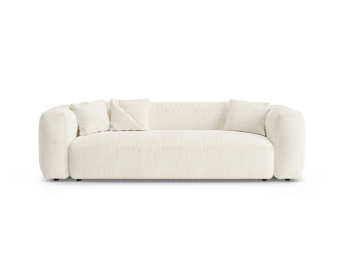Divano con Funzione Letto, "Martina", 3 Posti, 264x106x75 - Avorio