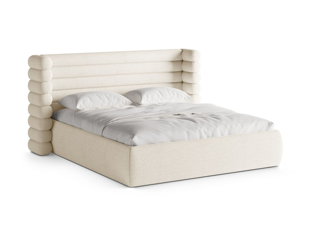 Letto con Contenitore e Testata, "Mount", 228x256x120 - Avorio